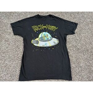 Rick And Morty Spaceship T Shirt Adult Swim Ripple Junction Medium Black